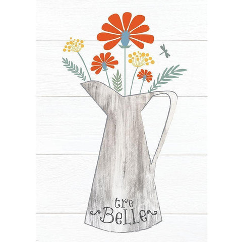 Pitcher Botanicals Primary 5 Black Modern Wood Framed Art Print by Hogan, Melody
