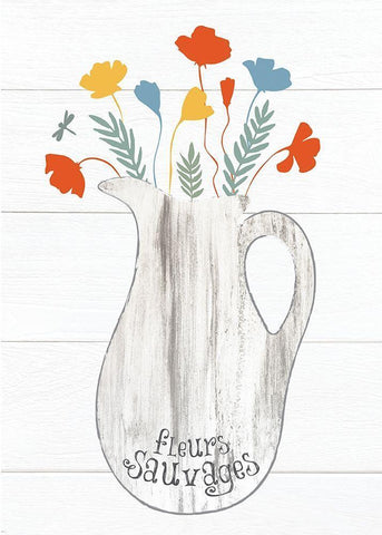 Pitcher Botanicals Primary 6 Black Ornate Wood Framed Art Print with Double Matting by Hogan, Melody