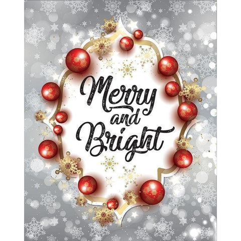Merry Bright 1 Gold Ornate Wood Framed Art Print with Double Matting by Hogan, Melody
