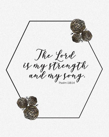 Gold Foil Song 2 White Modern Wood Framed Art Print with Double Matting by Hogan, Melody