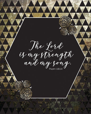 Gold Foil Song 3 White Modern Wood Framed Art Print with Double Matting by Hogan, Melody
