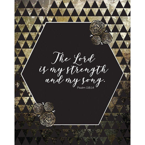 Gold Foil Song 3 Gold Ornate Wood Framed Art Print with Double Matting by Hogan, Melody