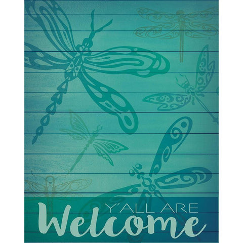 Welcome Summer Flag 1 Black Modern Wood Framed Art Print by Hogan, Melody