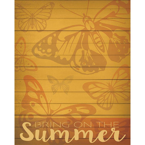 Welcome Summer Flag 4 White Modern Wood Framed Art Print by Hogan, Melody