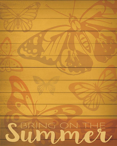 Welcome Summer Flag 4 White Modern Wood Framed Art Print with Double Matting by Hogan, Melody