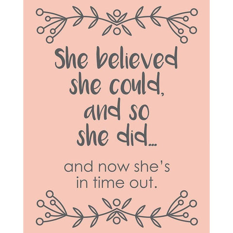 She Believed White Modern Wood Framed Art Print by Hogan, Melody