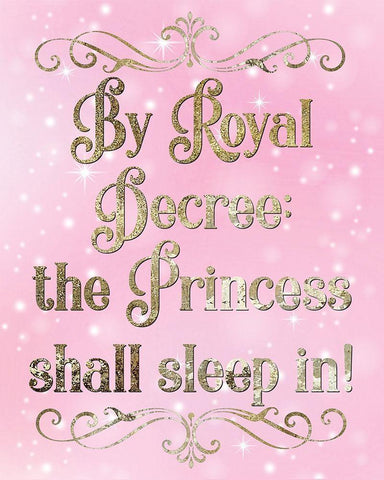 Princess Sparkle 4 Black Ornate Wood Framed Art Print with Double Matting by Hogan, Melody