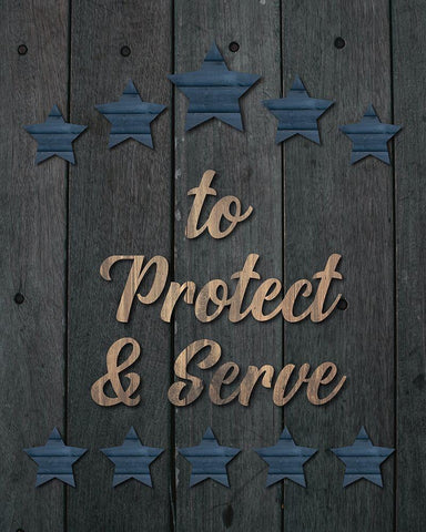 Police Officer 2 Black Ornate Wood Framed Art Print with Double Matting by Hogan, Melody