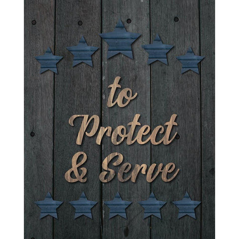 Police Officer 2 Gold Ornate Wood Framed Art Print with Double Matting by Hogan, Melody