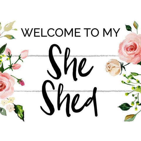 She Shet 1 Gold Ornate Wood Framed Art Print with Double Matting by Hogan, Melody