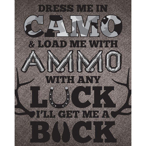 Camo Ammo 01 White Modern Wood Framed Art Print by Hogan, Melody