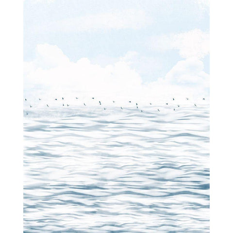 Silvery Morning Rectangle Black Modern Wood Framed Art Print by Hogan, Melody