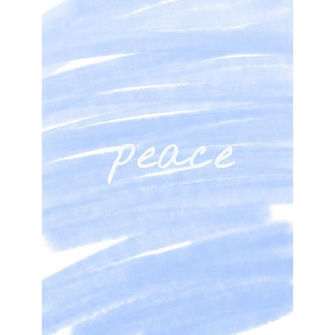 Peace Paint Blue Black Modern Wood Framed Art Print with Double Matting by Hogan, Melody