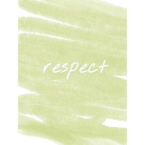 Respect Paint Lime White Modern Wood Framed Art Print by Hogan, Melody