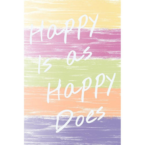 Happy Brush Black Modern Wood Framed Art Print with Double Matting by Hogan, Melody