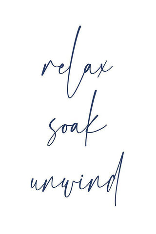 Relax Soak Unwind 4 Black Ornate Wood Framed Art Print with Double Matting by Hogan, Melody