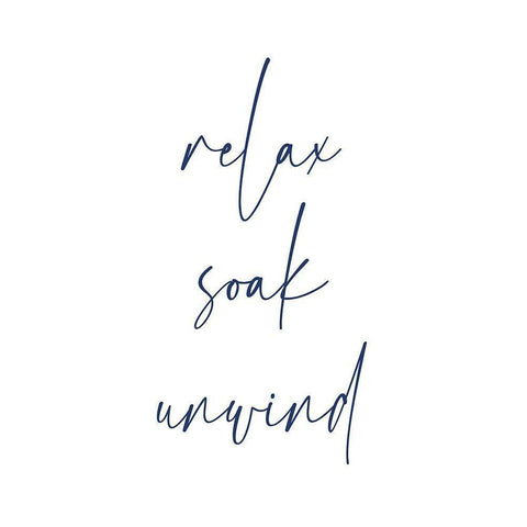 Relax Soak Unwind 4 Black Modern Wood Framed Art Print by Hogan, Melody