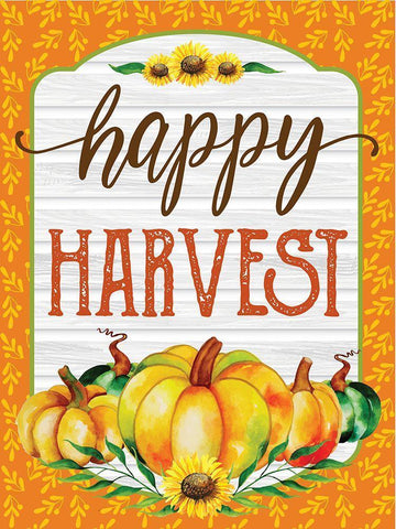 Happy Harvest White Modern Wood Framed Art Print with Double Matting by Hogan, Melody