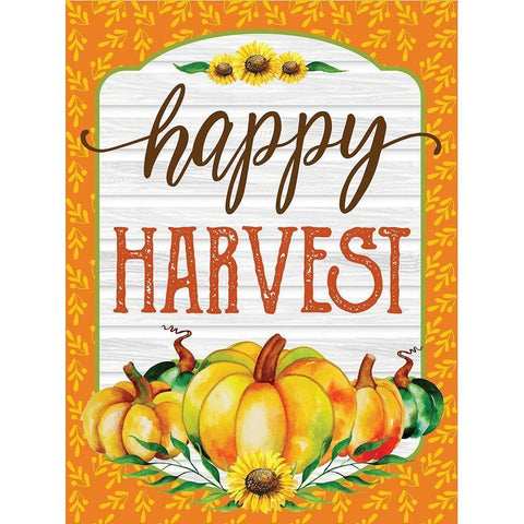 Happy Harvest Black Modern Wood Framed Art Print by Hogan, Melody