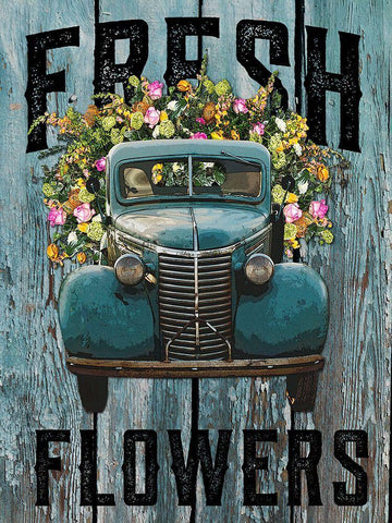 Fresh Flowers 1 White Modern Wood Framed Art Print with Double Matting by Hogan, Melody