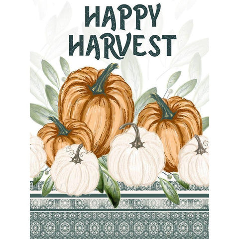 Happy Harvest Black Modern Wood Framed Art Print with Double Matting by Hogan, Melody
