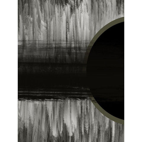 Neutral Abstract Black White Modern Wood Framed Art Print by Hogan, Melody