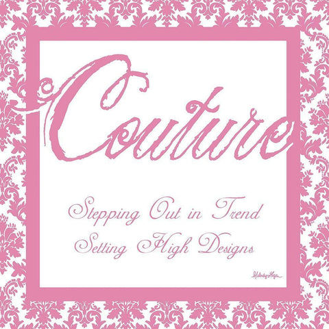Couture Designs Black Ornate Wood Framed Art Print with Double Matting by Hogan, Melody
