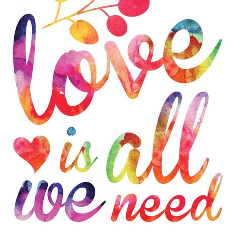Watercolor Love 5 Black Modern Wood Framed Art Print by Hogan, Melody