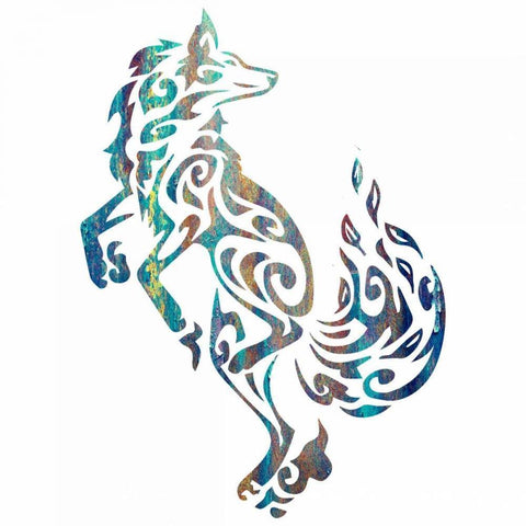 Tribal Timber 2 Black Modern Wood Framed Art Print with Double Matting by Hogan, Melody