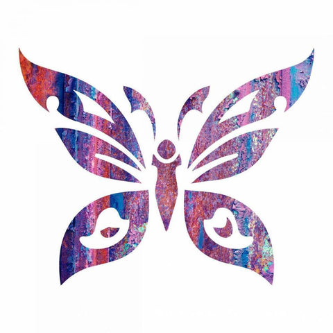 Tribal Butterfly 2 White Modern Wood Framed Art Print by Hogan, Melody