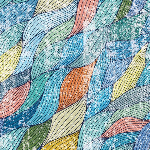 Distressed Ocean Flow White Modern Wood Framed Art Print by Hogan, Melody