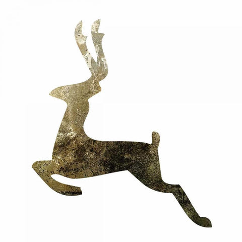 Glimmer Deer 3 Black Ornate Wood Framed Art Print with Double Matting by Hogan, Melody