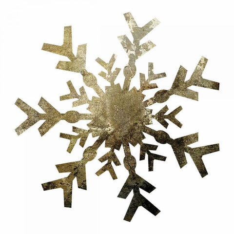 Glimmer Snowflakes 4 Black Modern Wood Framed Art Print by Hogan, Melody