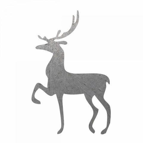 Silver Deer 2 Black Ornate Wood Framed Art Print with Double Matting by Hogan, Melody