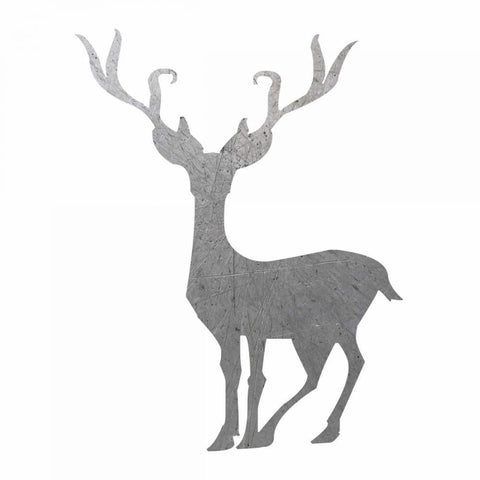 Silver Deer 4 Black Modern Wood Framed Art Print by Hogan, Melody