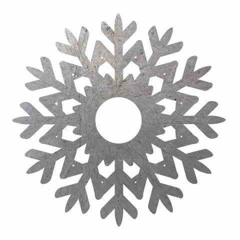 Silver Snowflakes 3 Black Modern Wood Framed Art Print by Hogan, Melody