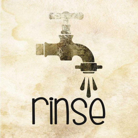 Glitz Bath 1 White Modern Wood Framed Art Print with Double Matting by Hogan, Melody