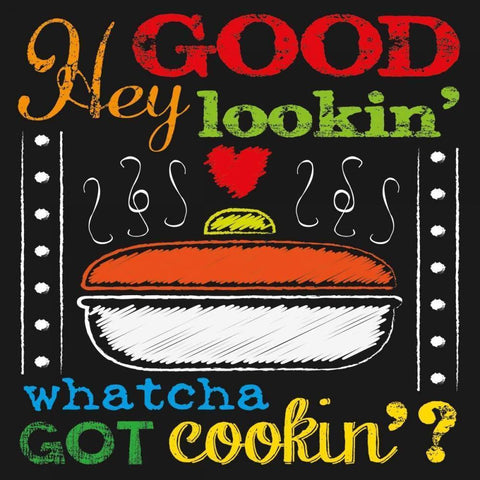 Chalkboard Kitchen Art 3 Black Modern Wood Framed Art Print with Double Matting by Hogan, Melody