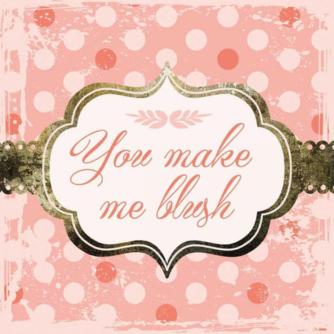 Make Me Blush Black Ornate Wood Framed Art Print with Double Matting by Hogan, Melody