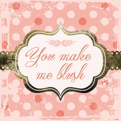 Make Me Blush Black Modern Wood Framed Art Print with Double Matting by Hogan, Melody