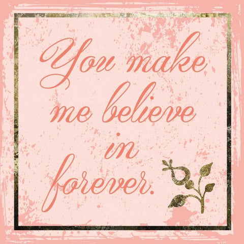 Believe In Forever Black Modern Wood Framed Art Print with Double Matting by Hogan, Melody