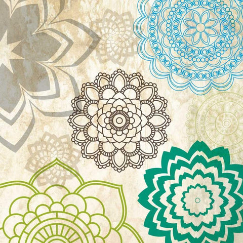 Sparklers Floral 2 White Modern Wood Framed Art Print with Double Matting by Hogan, Melody