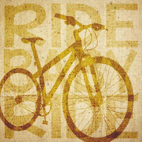 Bike Canvas 1 Gold Ornate Wood Framed Art Print with Double Matting by Hogan, Melody