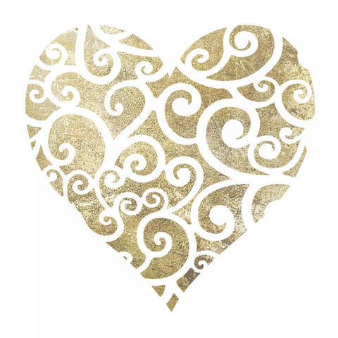 Heart Glitz 2 Black Modern Wood Framed Art Print by Hogan, Melody