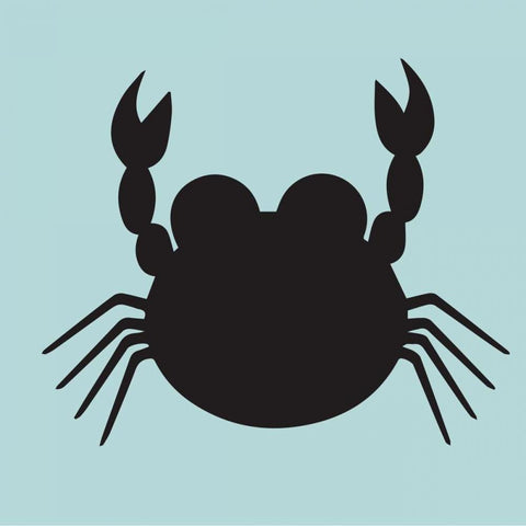 Crab Cutout Black Modern Wood Framed Art Print by Hogan, Melody