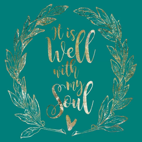 Soulfully Well 1 Gold Ornate Wood Framed Art Print with Double Matting by Hogan, Melody