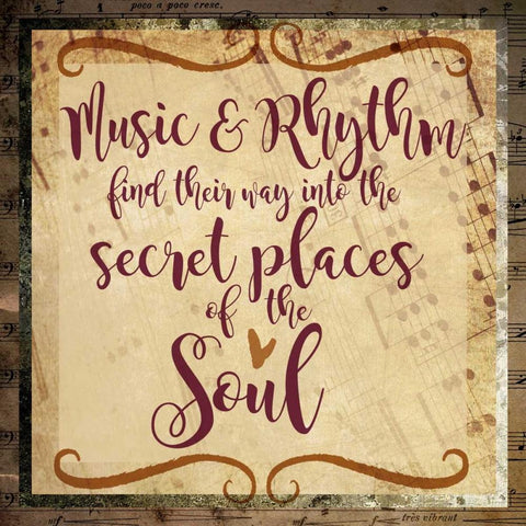 Music and Rhythm Black Modern Wood Framed Art Print by Hogan, Melody