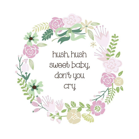 Baby Blush 2 White Modern Wood Framed Art Print with Double Matting by Hogan, Melody