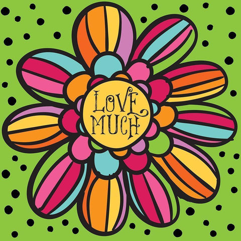 Whimsical Love Much Black Modern Wood Framed Art Print by Hogan, Melody