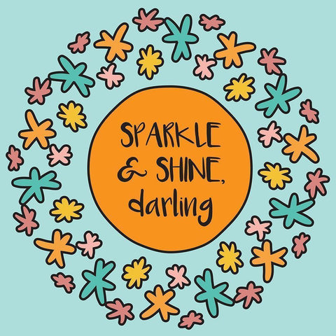 Whimsical Sparkle Black Modern Wood Framed Art Print by Hogan, Melody